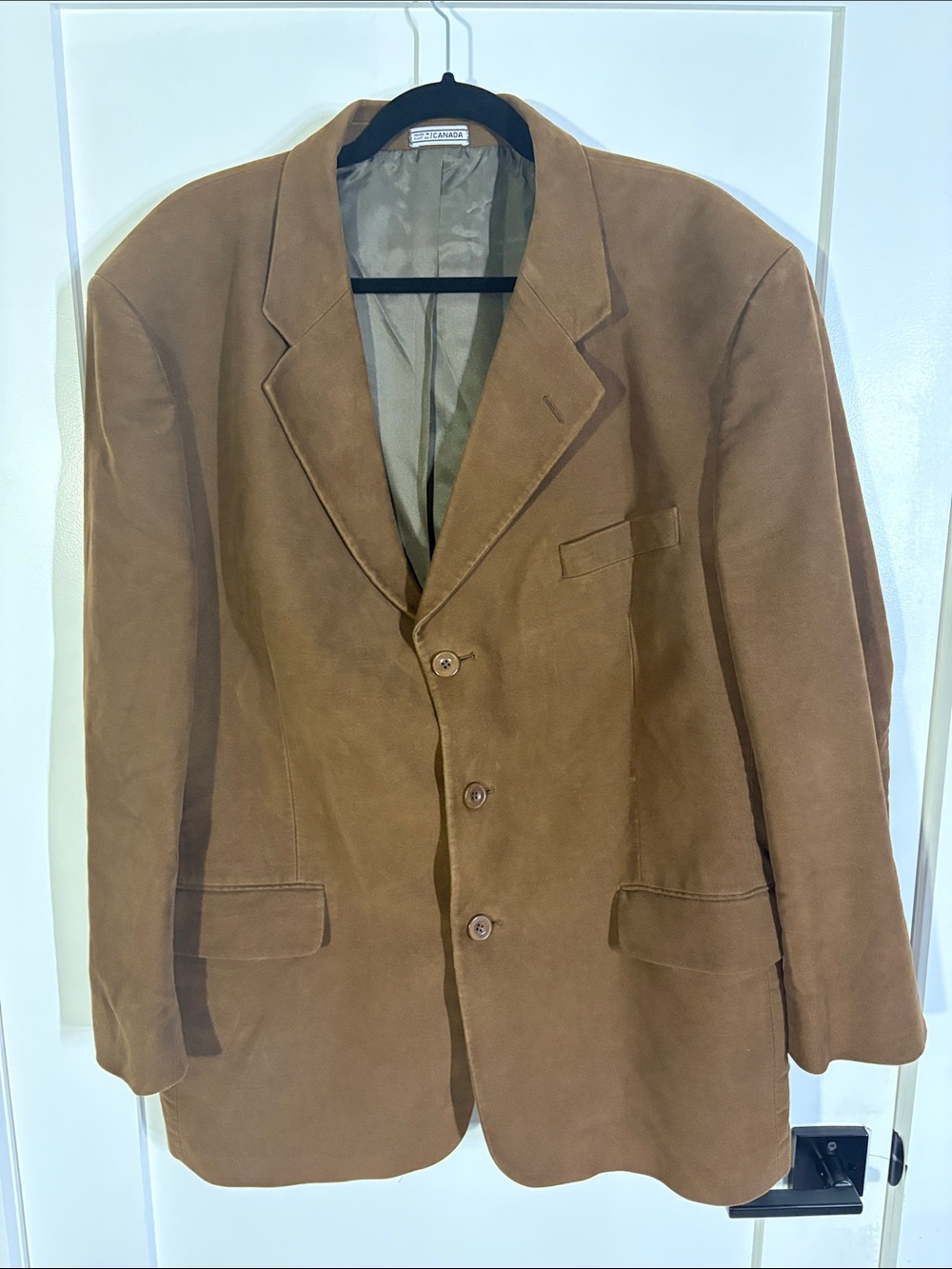 Vintage Suede Blazer Jacket - Brown